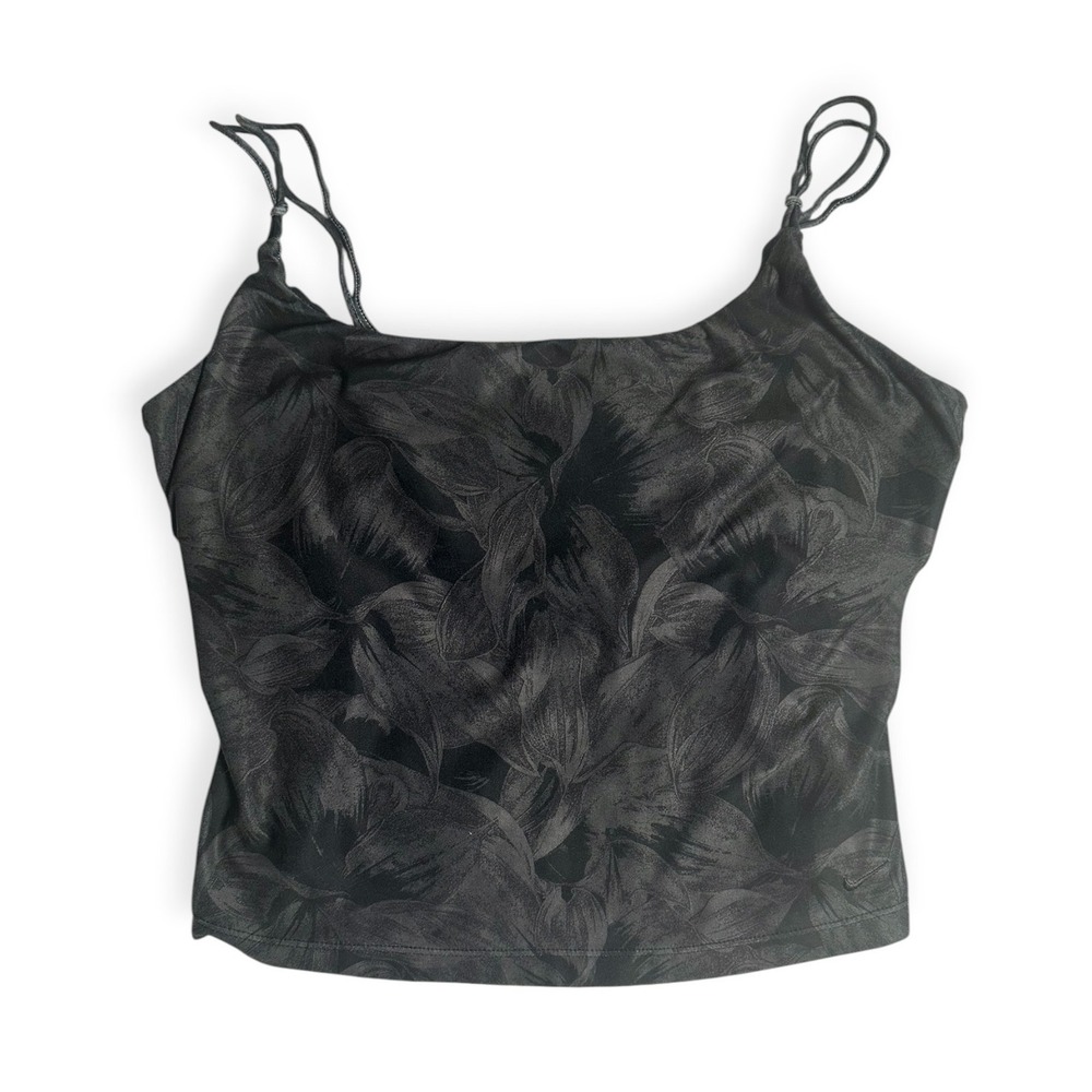 Nike Dri-FIT Floral Tube Top Black Large